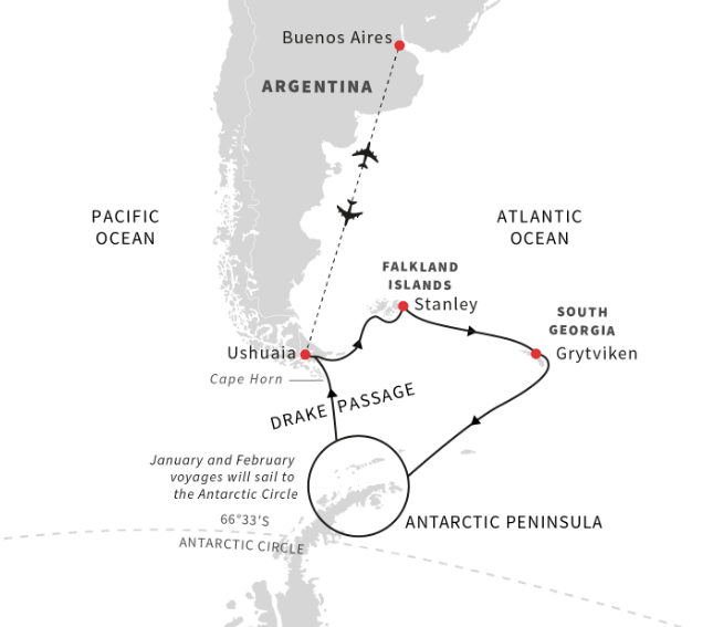 南极半岛，福克兰群岛，南乔治亚岛