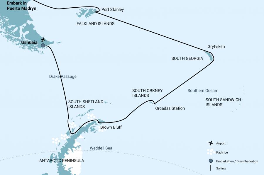 Falkland Islands - South Georgia - Antarctic Peninsula 