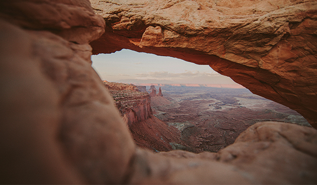 a rock formation with a hole in the middle of it-2