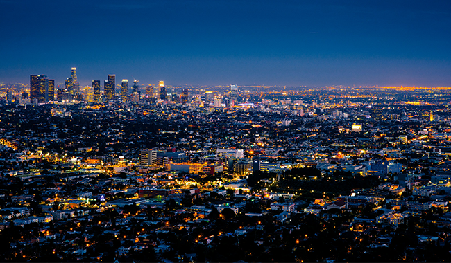 aerial photography of cityscape at night